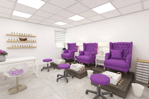 Luxury nail salon interior